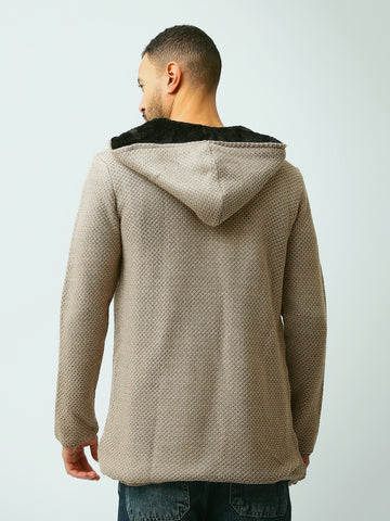 Town Team - Men's Regular plain Pullovers Beige Acrylic 