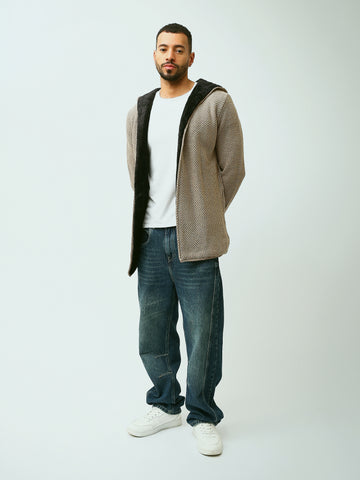 Town Team - Men's Regular plain Pullovers Beige Acrylic 