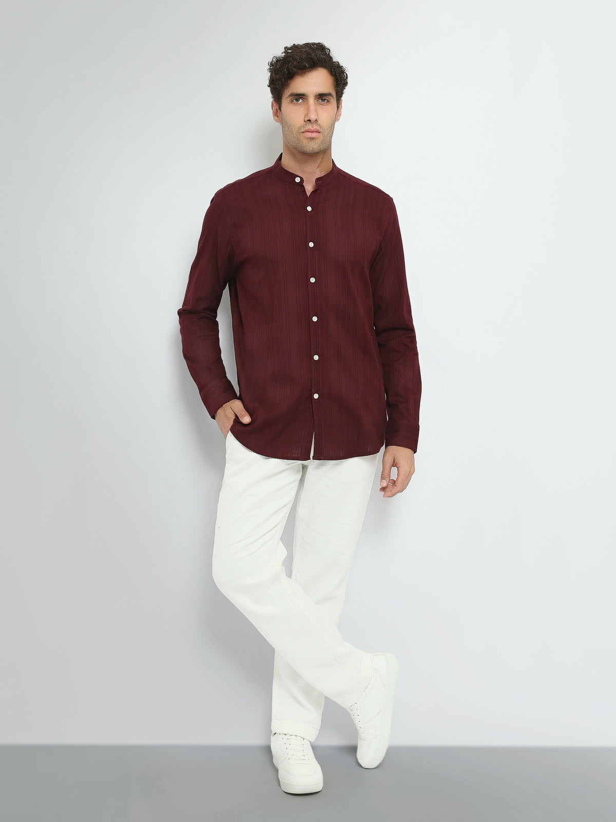 Town Team long sleeves shirts cotton slim fit Black