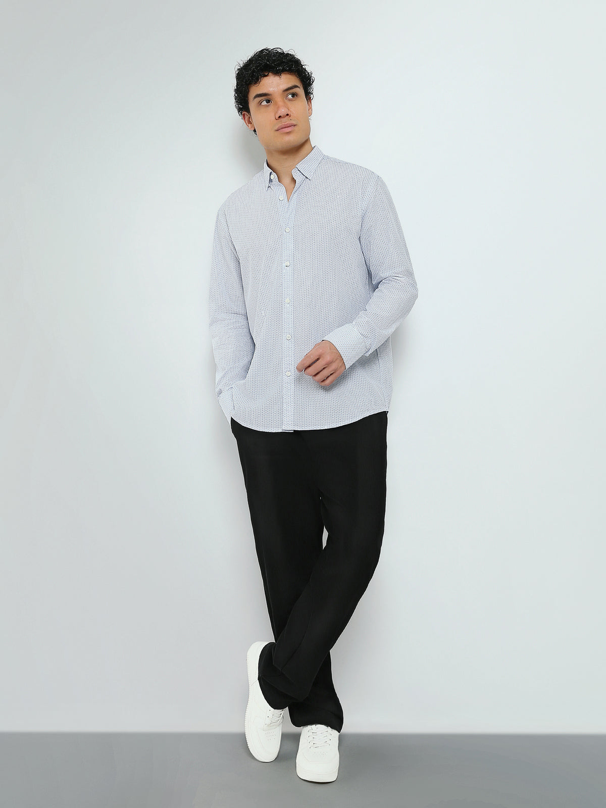 Town Team - Men's Modern poplin Long Sleeves Shirts Sky Blue Poplin