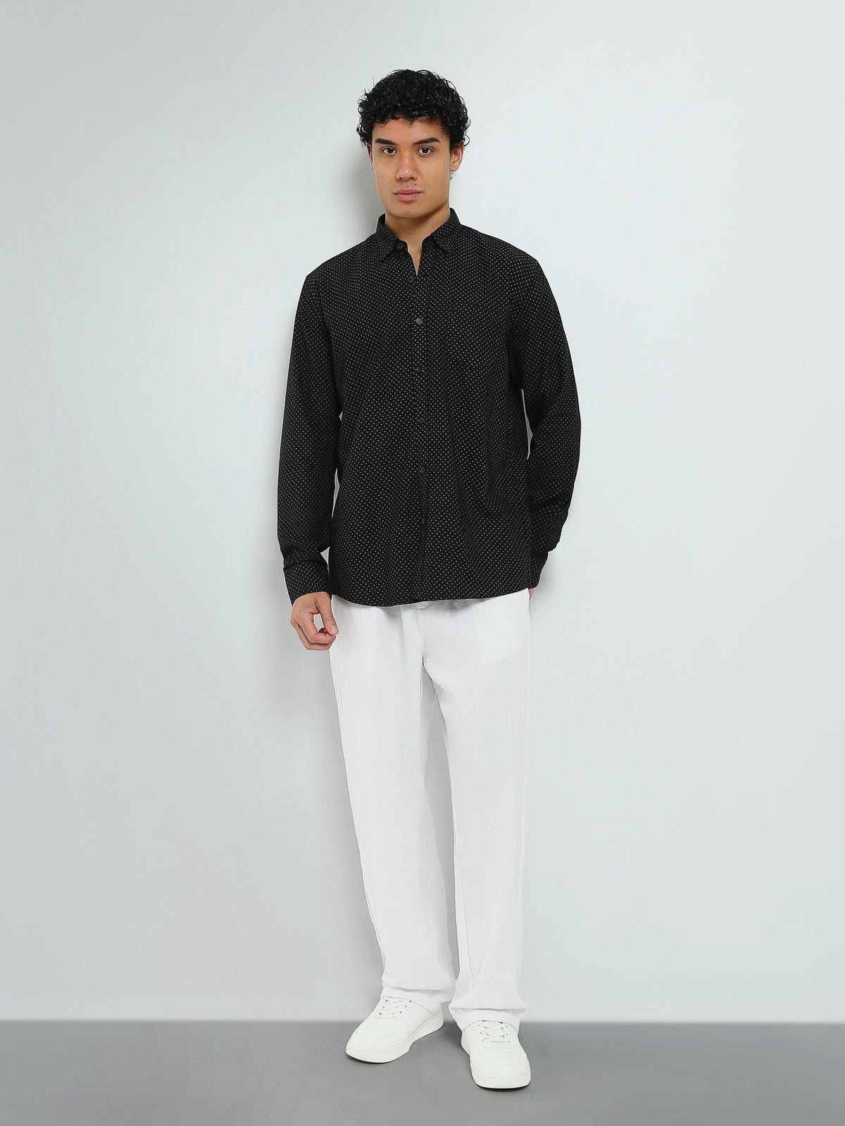 Town Team - Men's Modern oxford Long Sleeves Shirts White Oxford