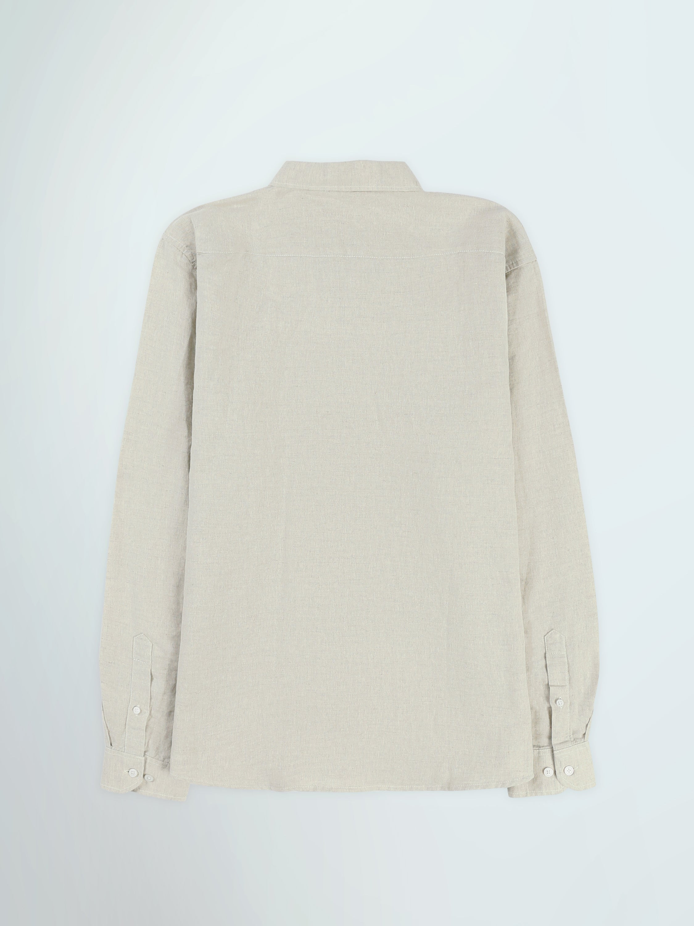 Town Team long sleeves shirts linen regular fit Olive
