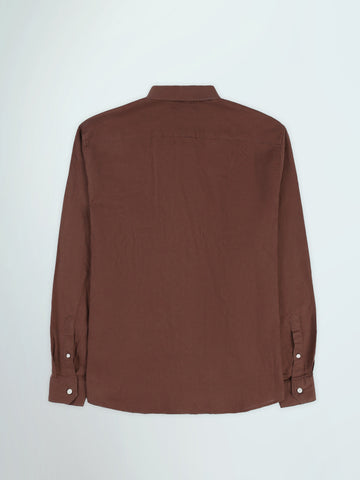 Town Team long sleeves shirts linen regular fit Olive