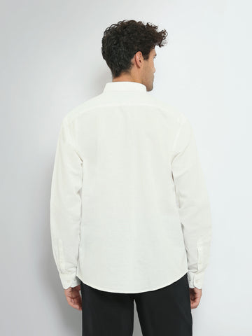Town Team long sleeves shirts linen regular fit Olive