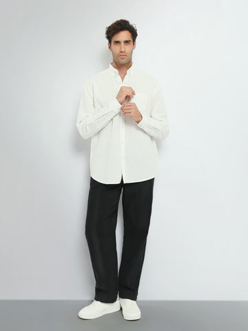 Town Team long sleeves shirts linen regular fit Olive