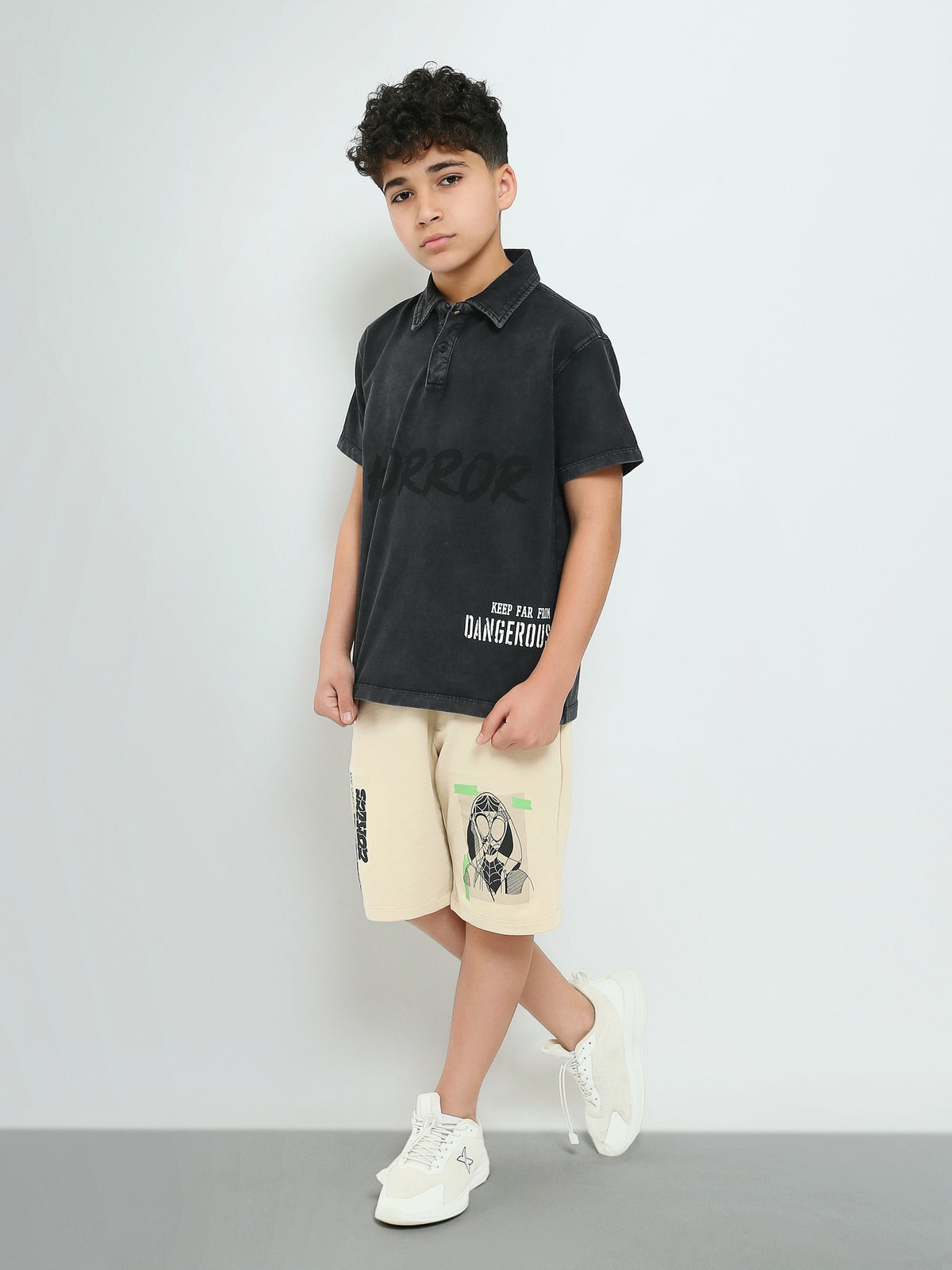Town Team - Kids' Regular printed Boys Shorts Stone Summer Melton