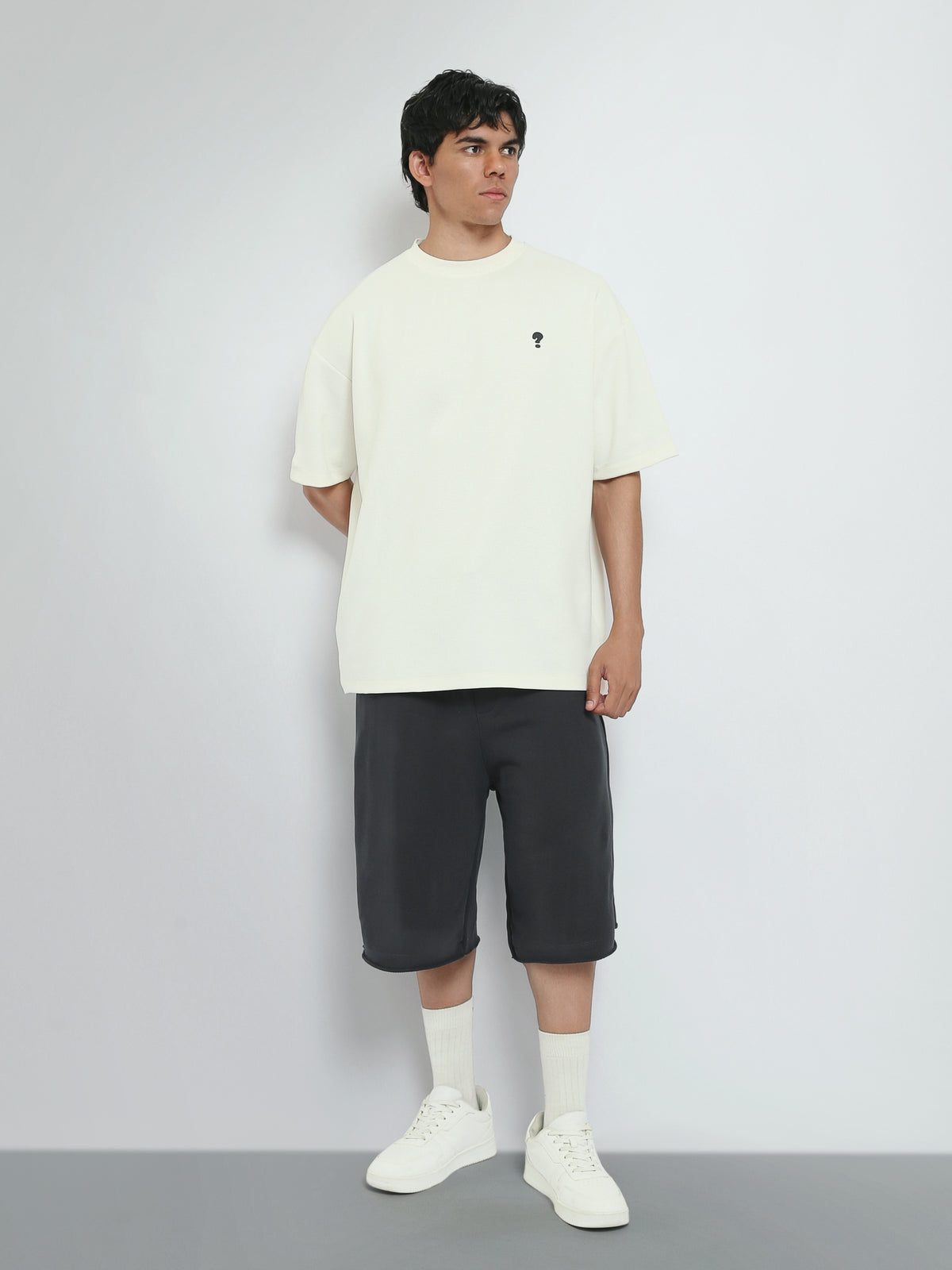 Town Team shorts basic super baggy fit D-GREY