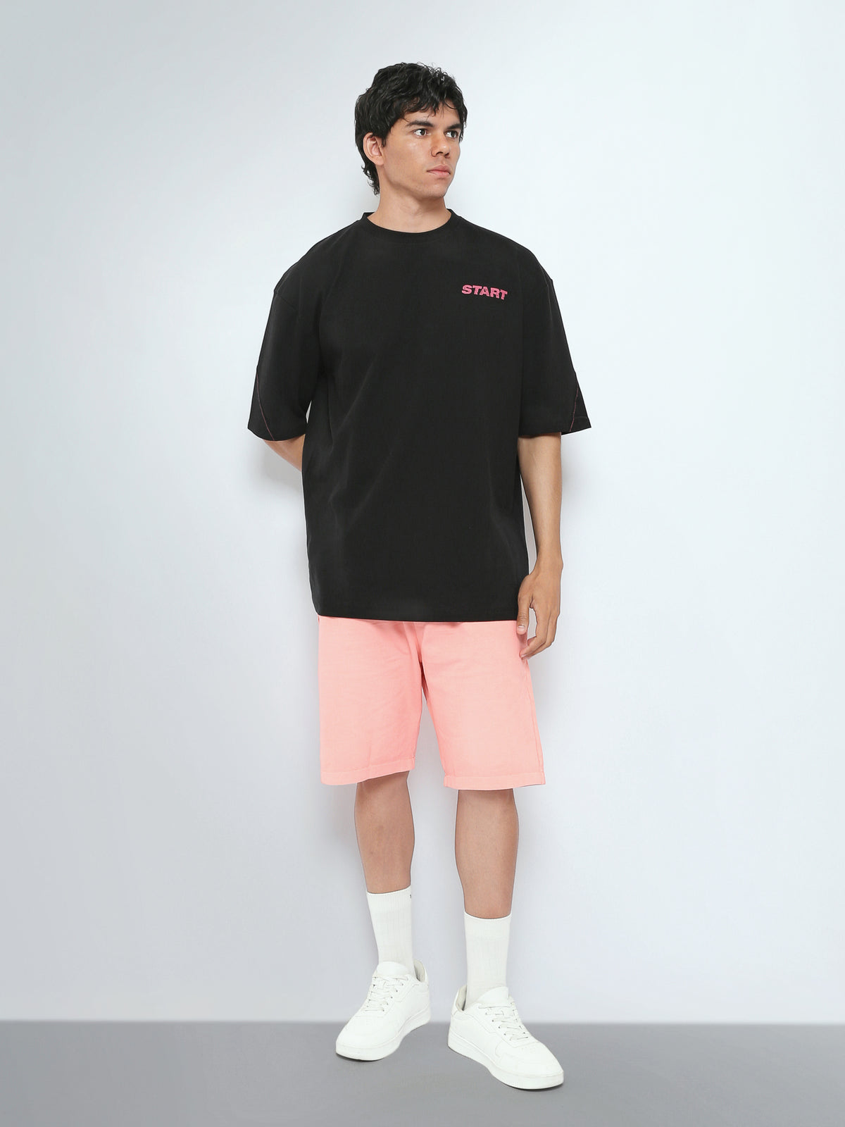 Town Team shorts washed regular fit BLK-WSH