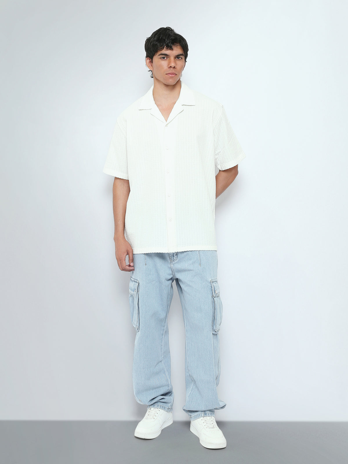 Town Team short sleeves shirts cotton oversized fit OFF WHIT