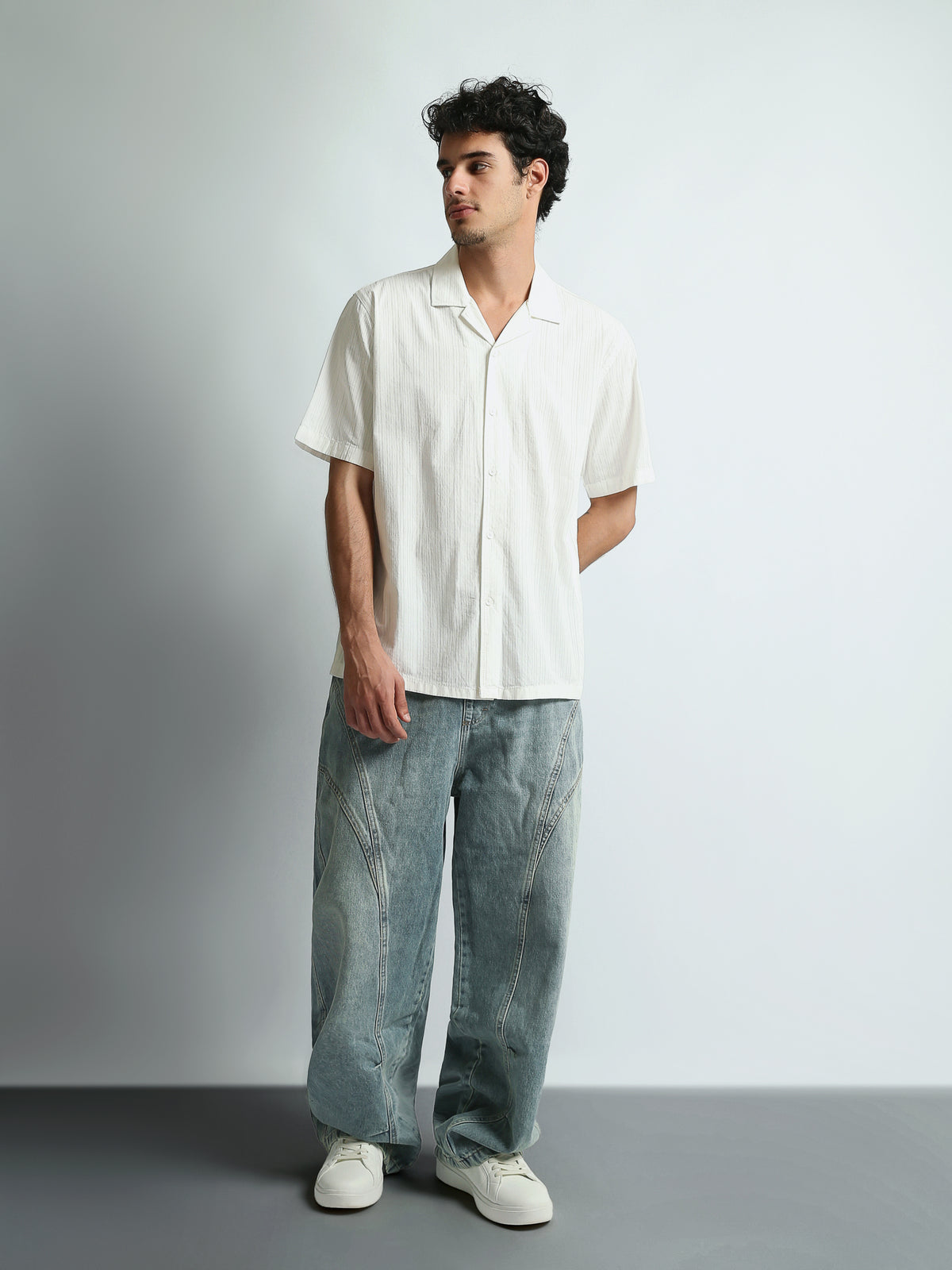 Short Sleeves Shirts Oversized fit Seersucer