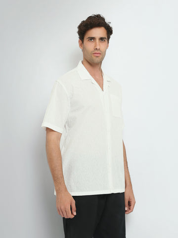 Town Team short sleeves shirts cotton oversized fit OFF WHIT