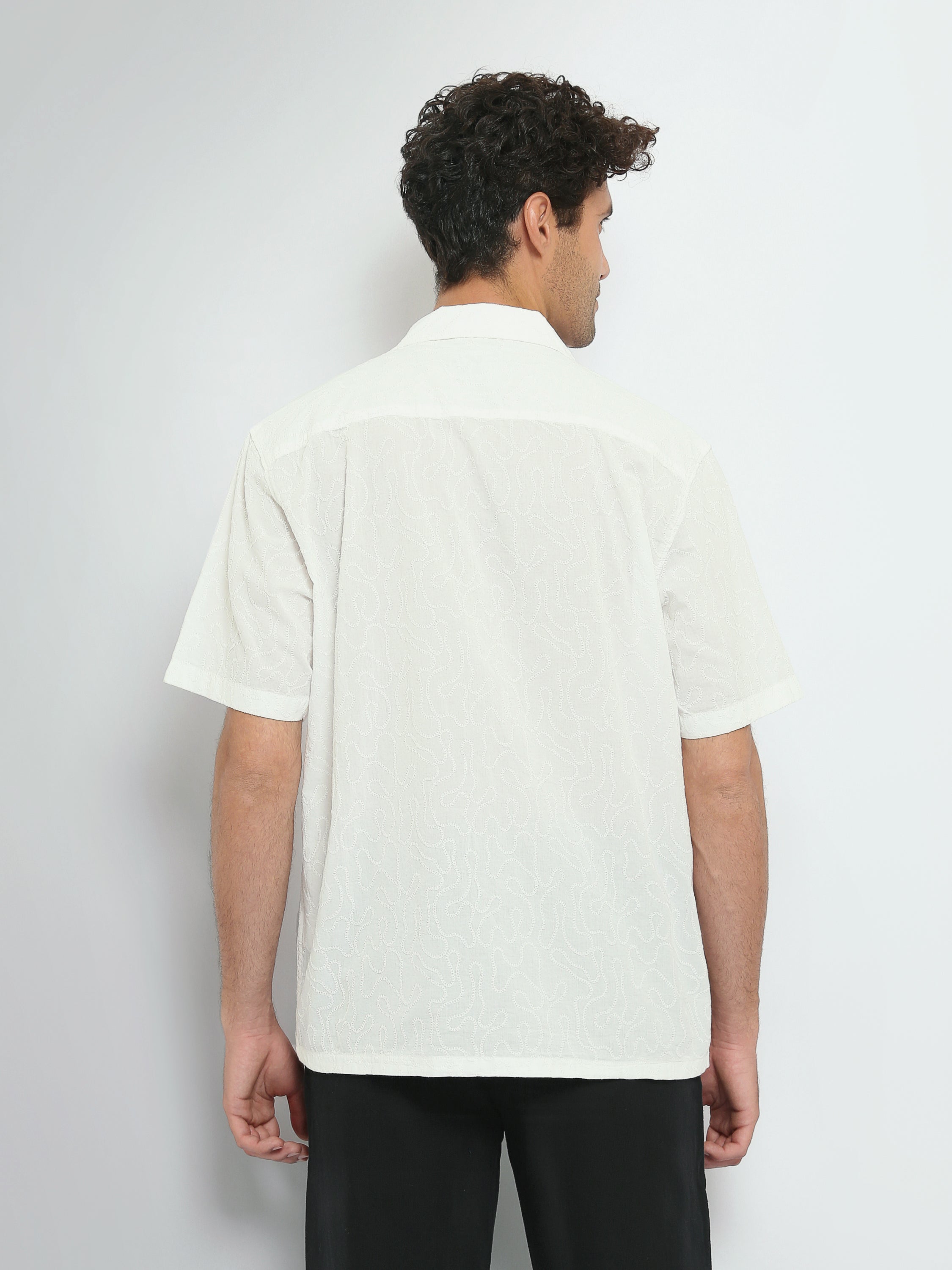 Town Team short sleeves shirts cotton oversized fit OFF WHIT