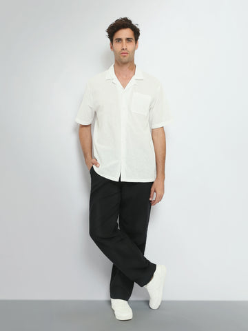 Town Team short sleeves shirts cotton oversized fit OFF WHIT