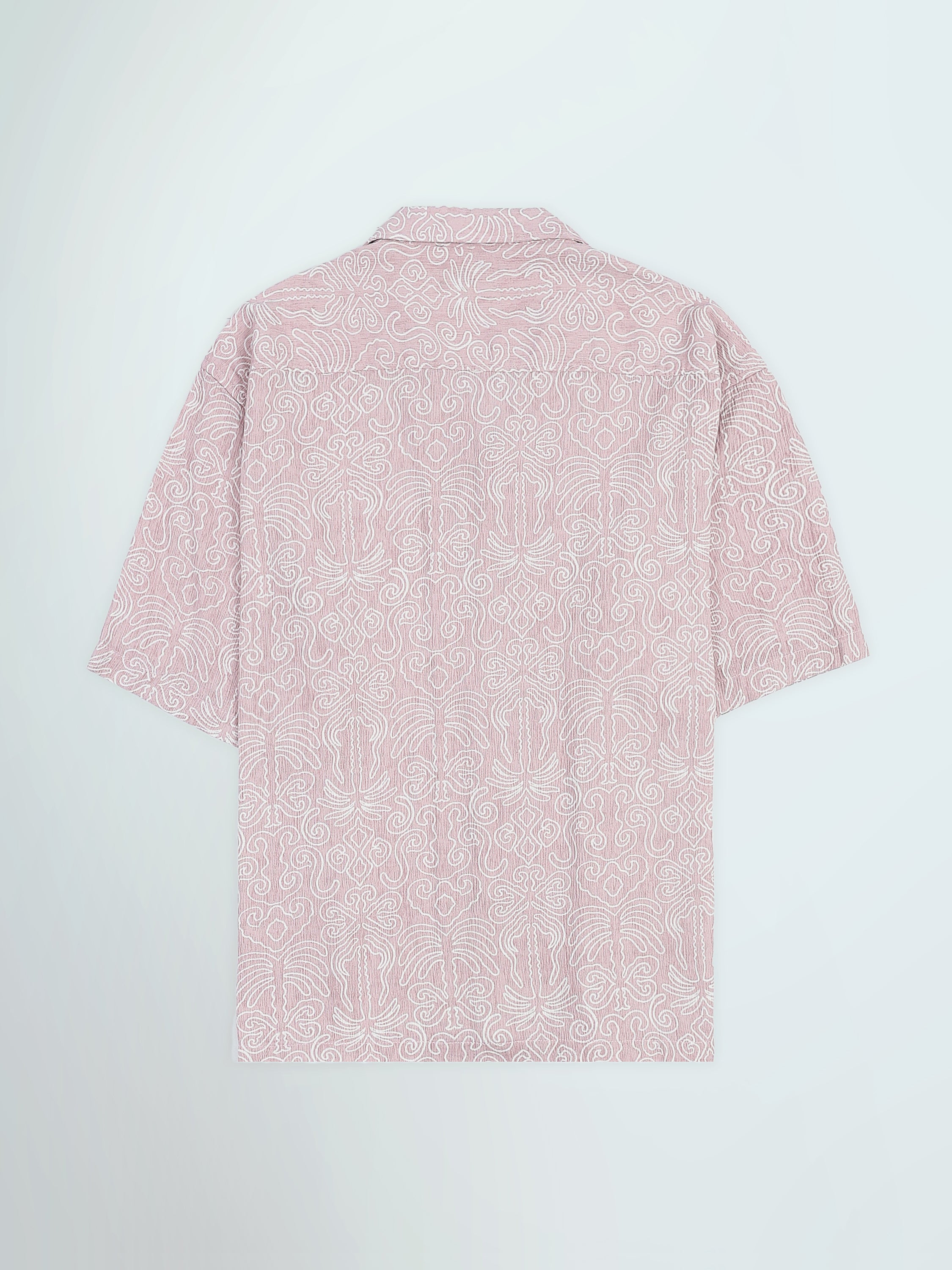 Town Team - Men's Loose cotton Short Sleeves Shirts PALE PNK Cotton Blend
