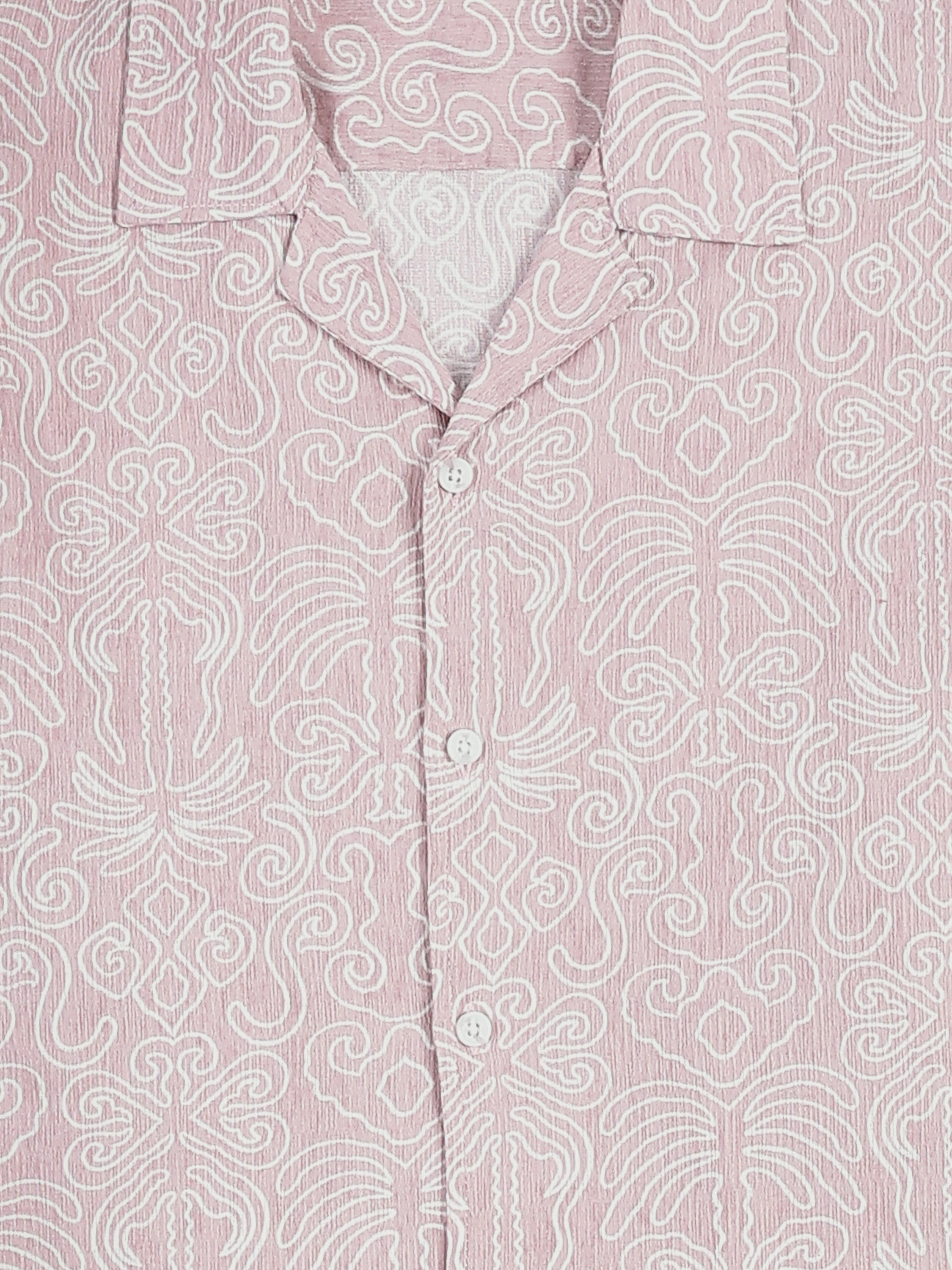Town Team - Men's Loose cotton Short Sleeves Shirts PALE PNK Cotton Blend