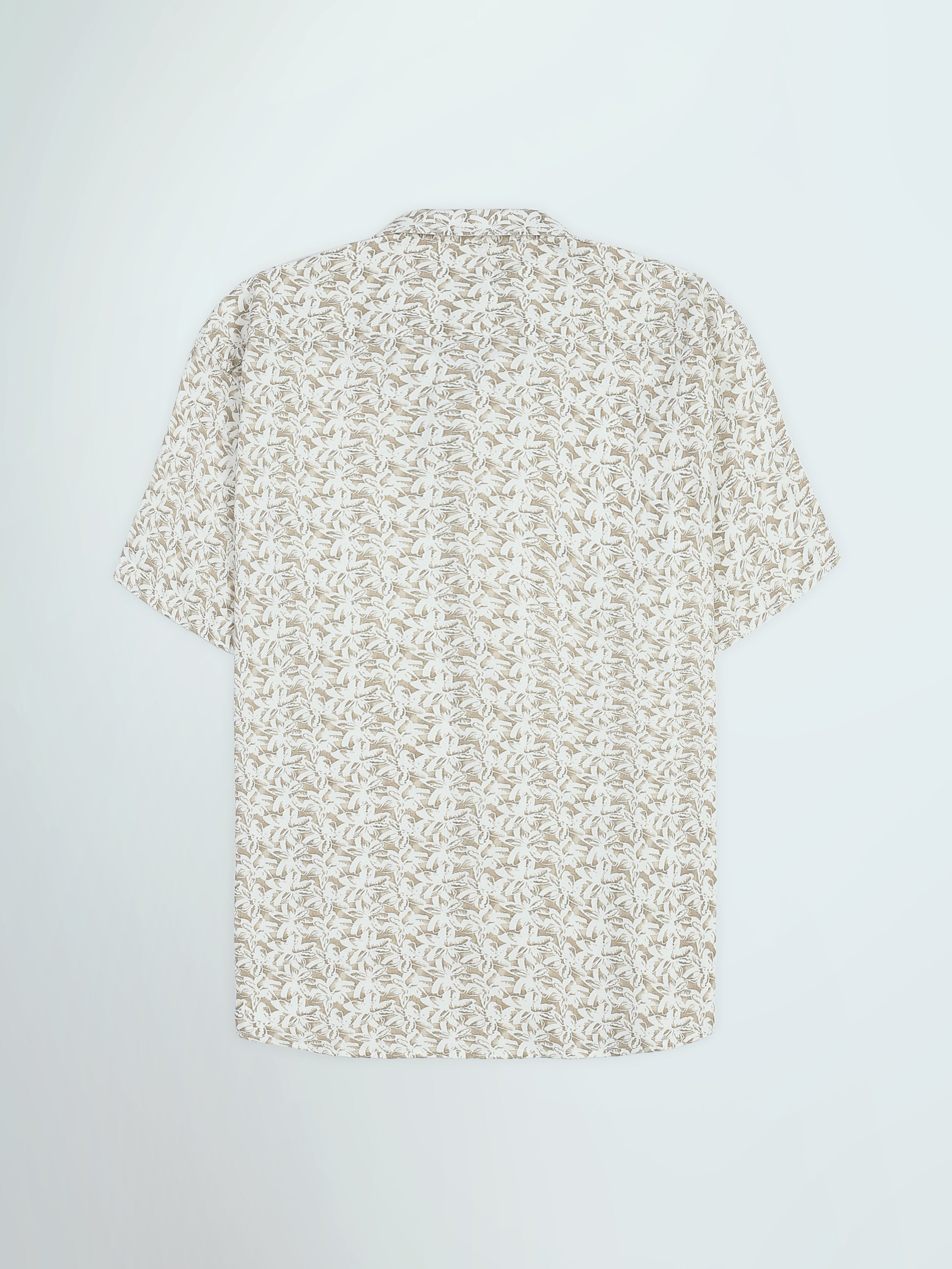 Town Team - Men's Slim cotton Short Sleeves Shirts WHT/BEG Pure Cotton
