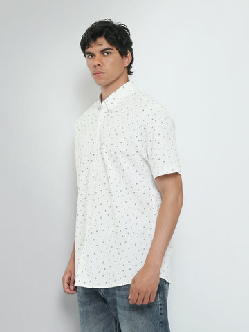 Town Team short sleeves shirts poplin slim fit OFF WHIT