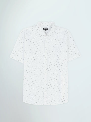 Town Team short sleeves shirts poplin slim fit OFF WHIT