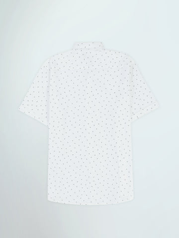 Town Team short sleeves shirts poplin slim fit OFF WHIT