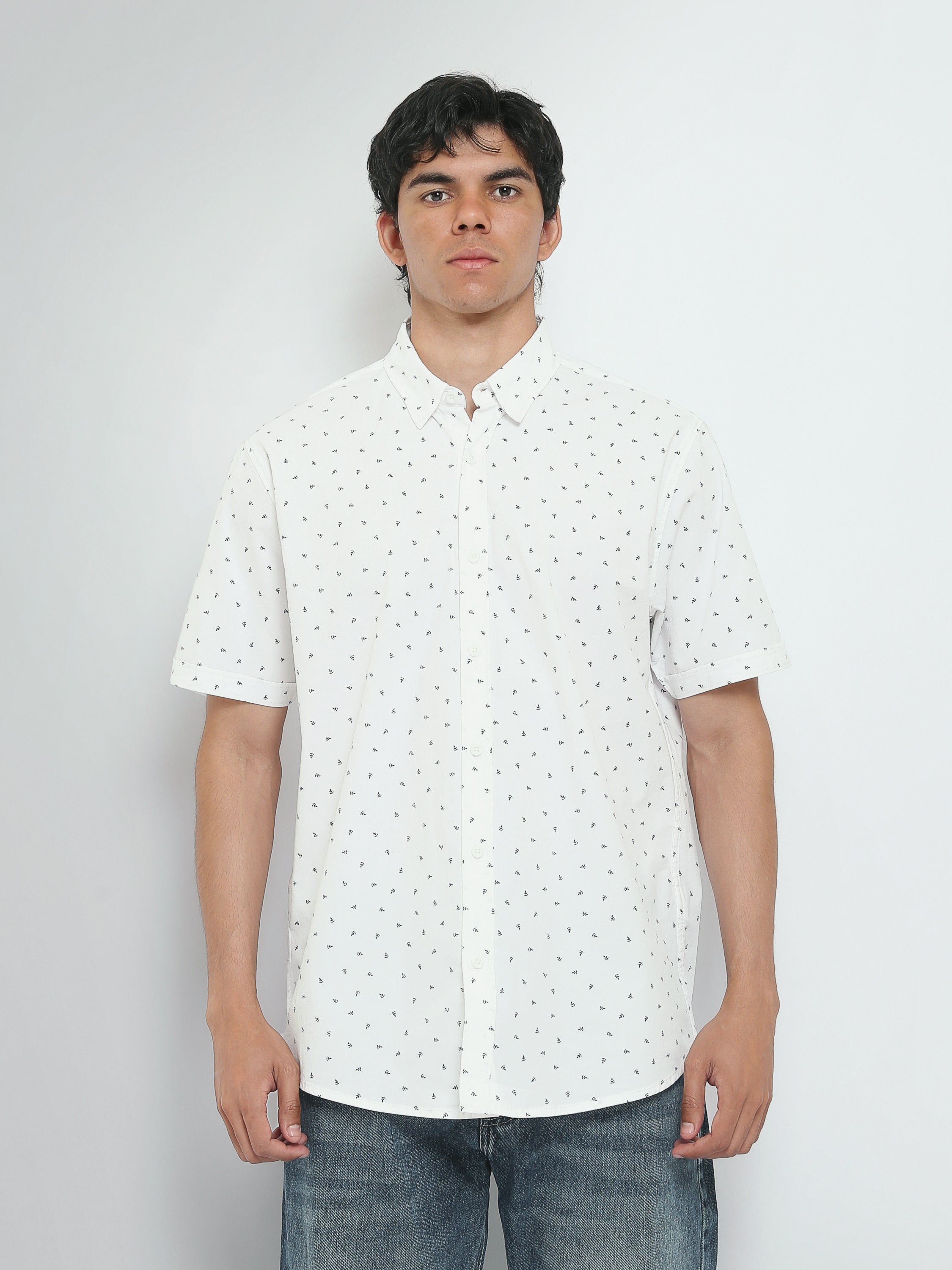 Town Team short sleeves shirts poplin slim fit OFF WHIT