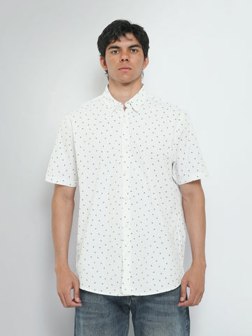Town Team short sleeves shirts poplin slim fit OFF WHIT