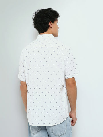 Town Team - Men's Slim poplin Short Sleeves Shirts OFF WHIT Poplin Lycra