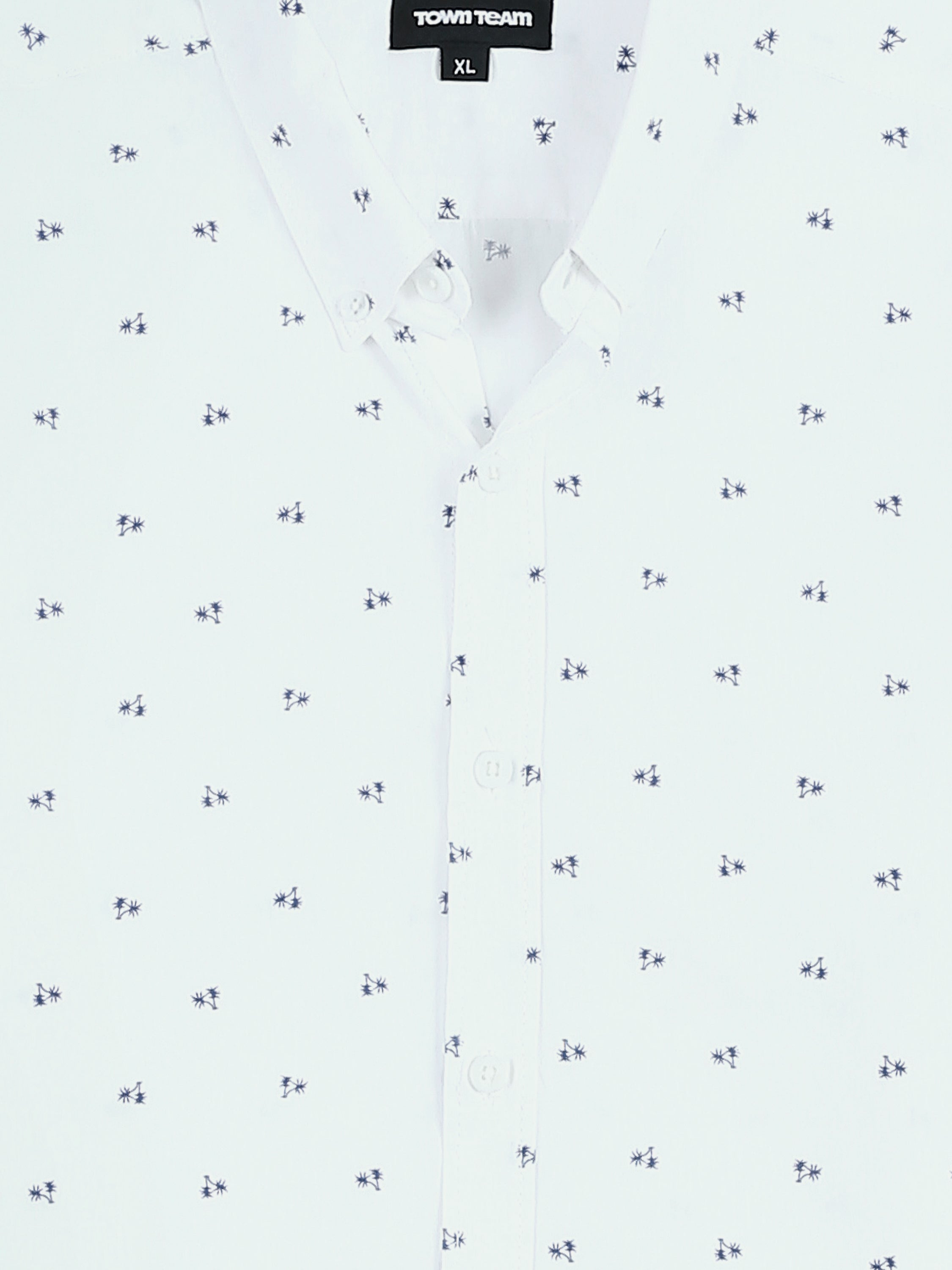 Town Team - Men's Slim poplin Short Sleeves Shirts OFF WHIT Poplin Lycra