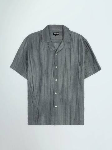 Town Team - Men's Oversized cotton Short Sleeves Shirts Beige Cotton Blend