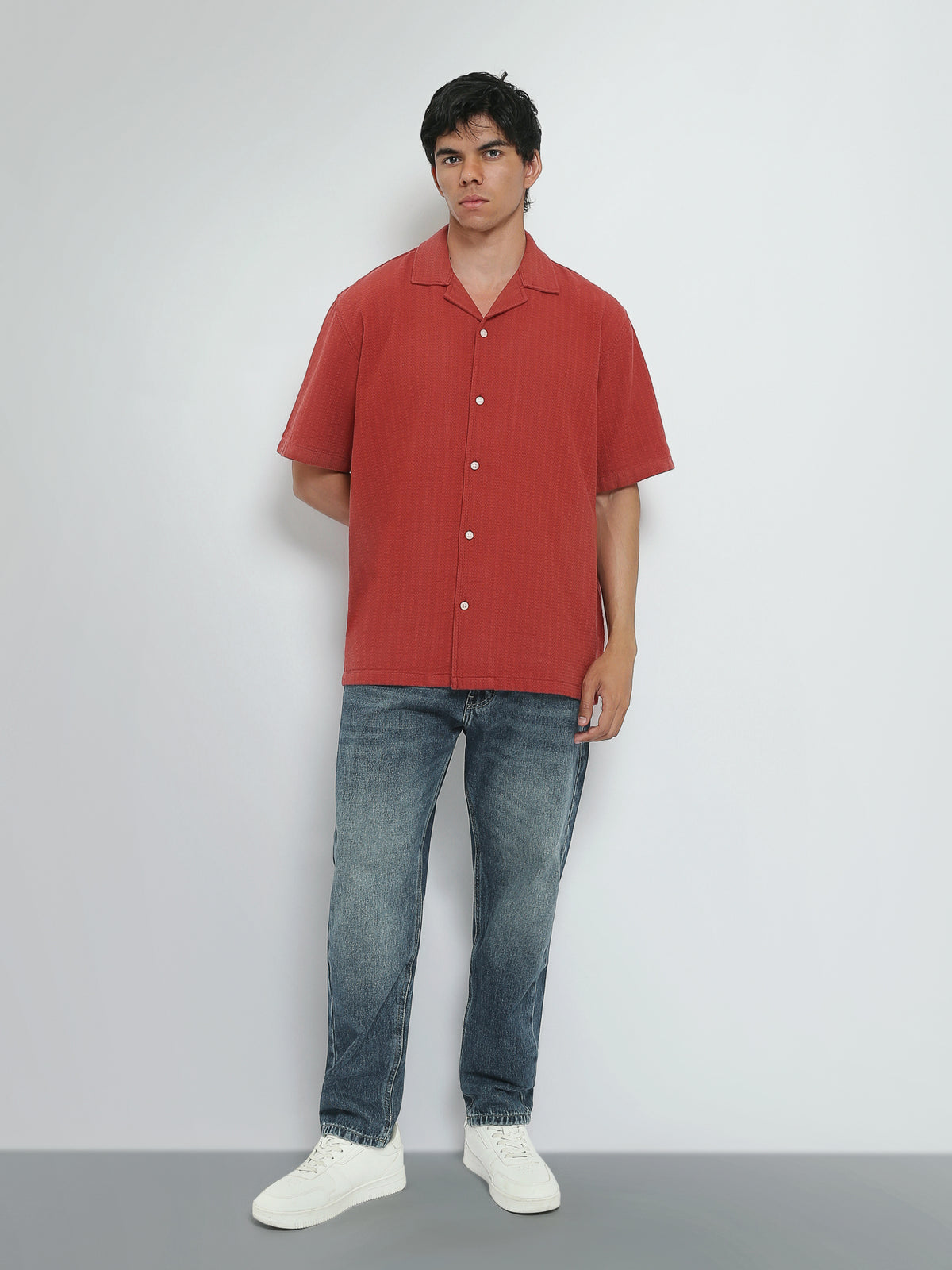 Town Team short sleeves shirts linen oversized fit Brick