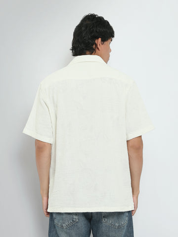 Town Team short sleeves shirts cotton oversized fit OFF WHIT