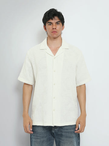 Town Team short sleeves shirts cotton oversized fit OFF WHIT