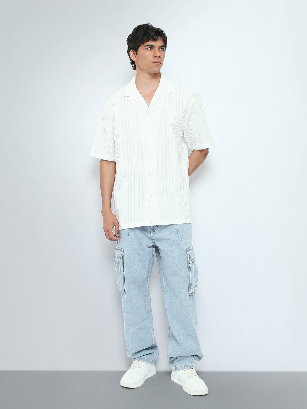 Town Team short sleeves shirts cotton oversized fit OFF WHIT