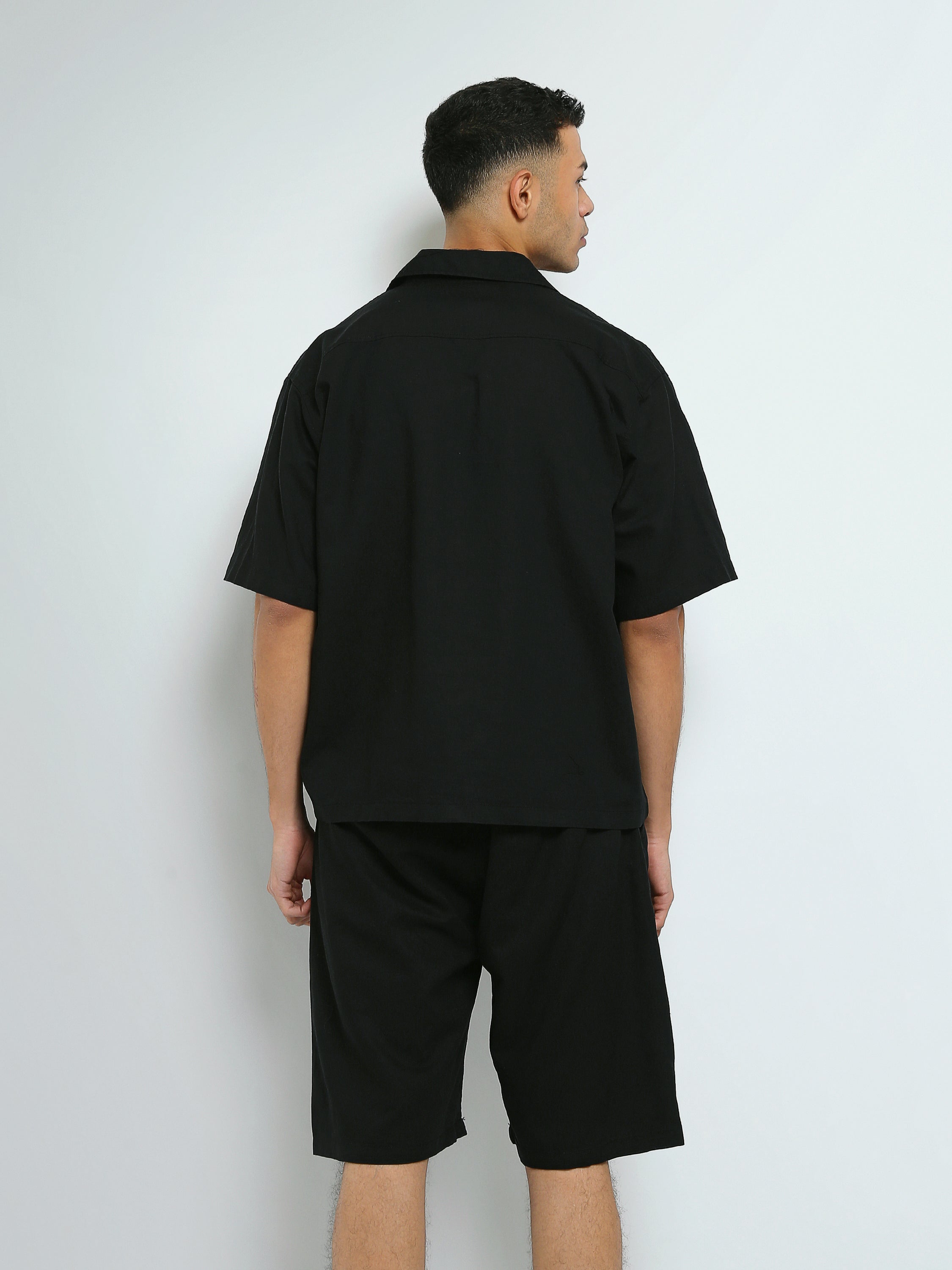 Town Team - Men's plain top Shirt Sets Orange Linen