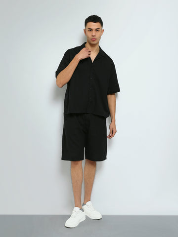 Town Team - Men's plain top Shirt Sets Orange Linen