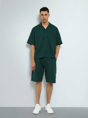 Town Team - Men's plain top Shirt Sets Orange Linen