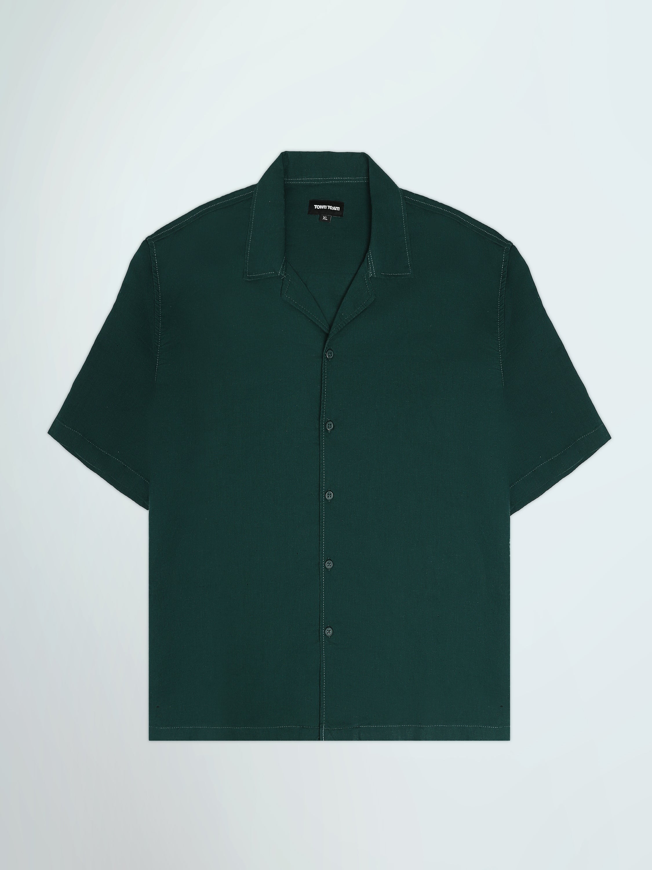 Town Team - Men's plain top Shirt Sets Orange Linen