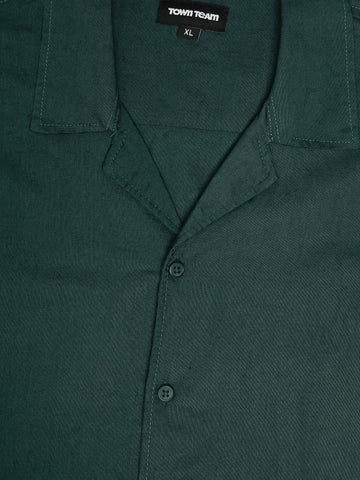 Town Team - Men's plain top Shirt Sets Orange Linen