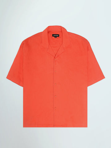 Town Team - Men's plain top Shirt Sets Orange Linen