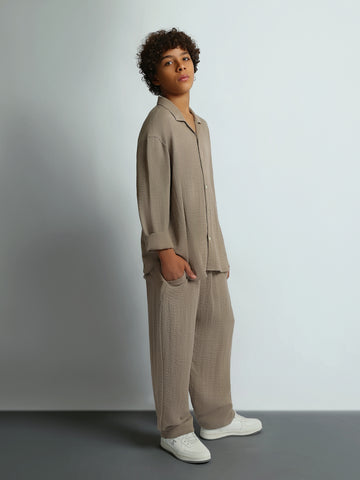 Shirt Sets Oversize fit/Baggy fit plain top