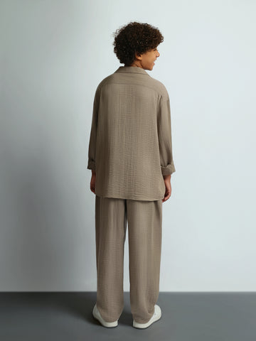 Shirt Sets Oversize fit/Baggy fit plain top