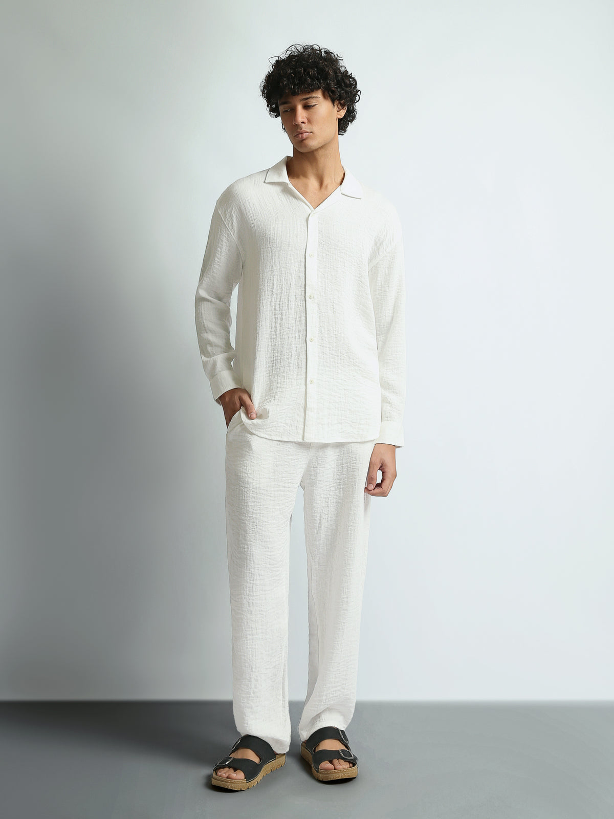 Shirt Sets Oversize fit/Baggy fit plain top