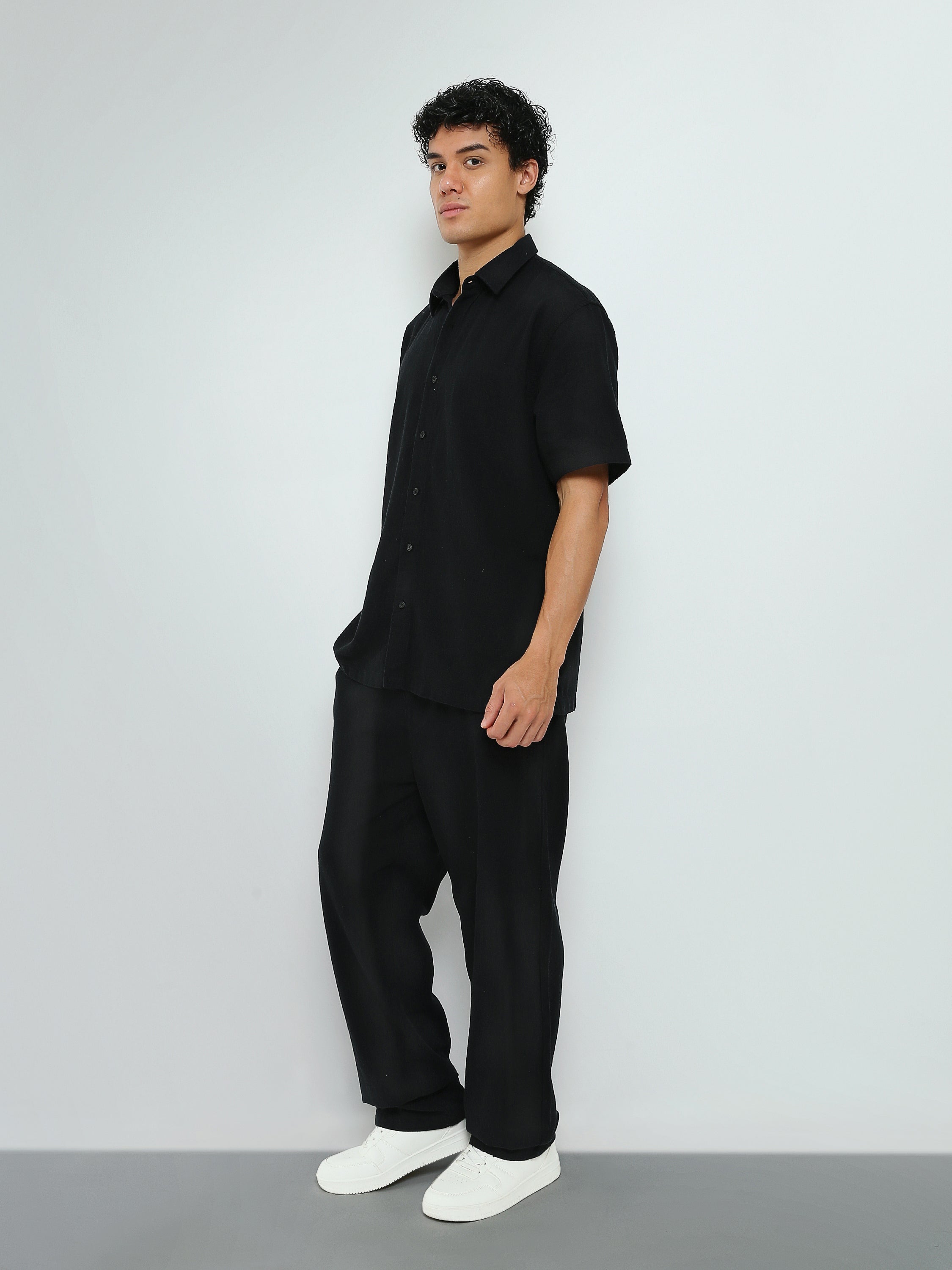Town Team - Men's plain top Shirt Sets Black