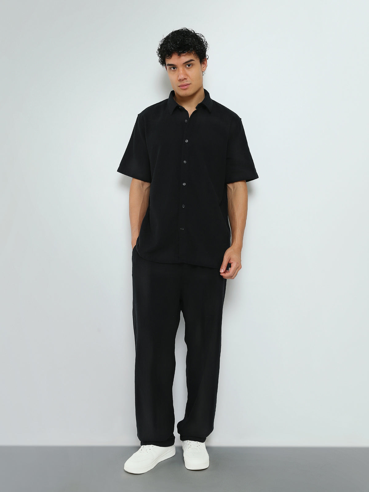 Town Team - Men's plain top Shirt Sets Black