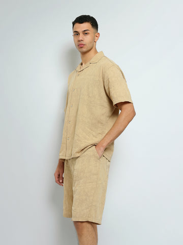 Town Team - Men's plain top Shirt Sets Beige