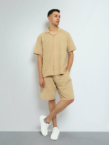 Town Team - Men's plain top Shirt Sets Beige