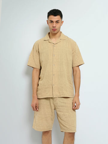 Town Team - Men's plain top Shirt Sets Beige