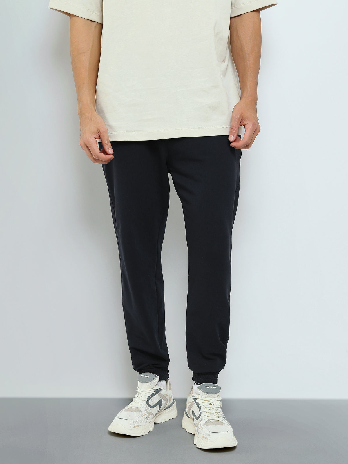 Town Team - Men's Standard basic Sweatpants Navy Summer Melton