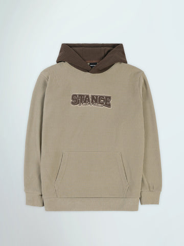 Town Team sweatshirts embroidered corduroy BEG/BRN