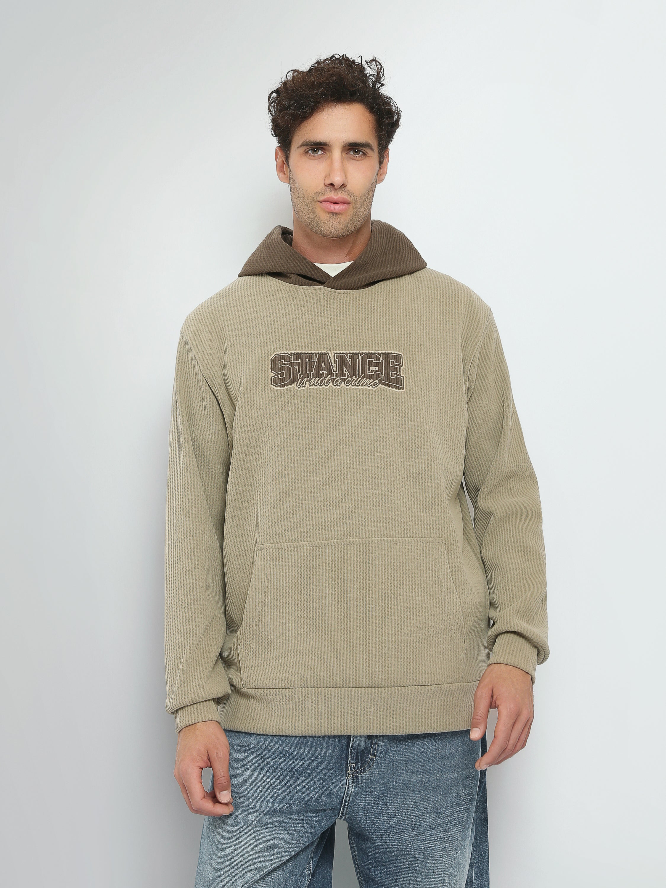 Town Team sweatshirts embroidered corduroy BEG/BRN
