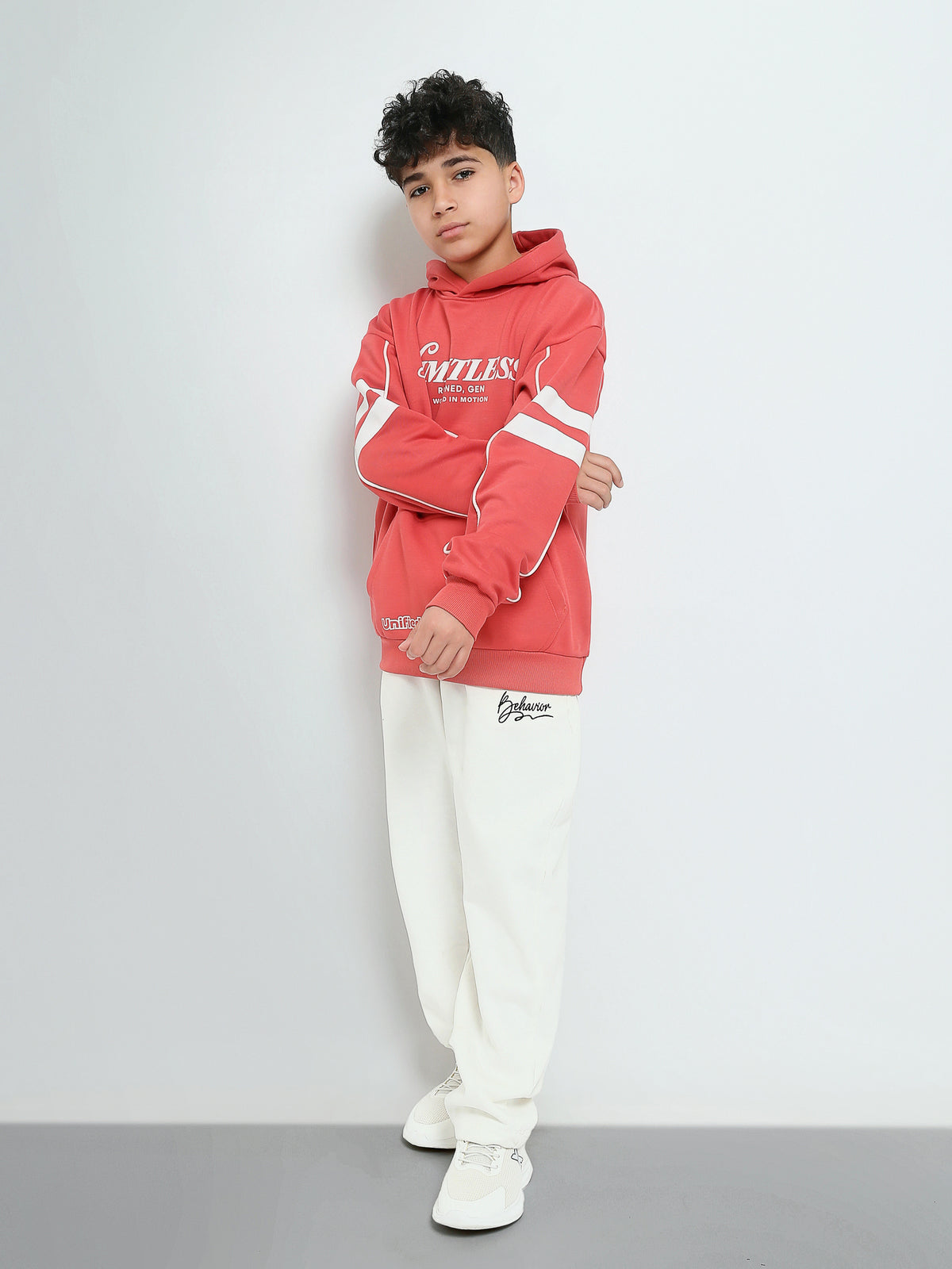 Town Team - Kids' Oversized printed Boys Sweatshirts Coral Mixed fabric